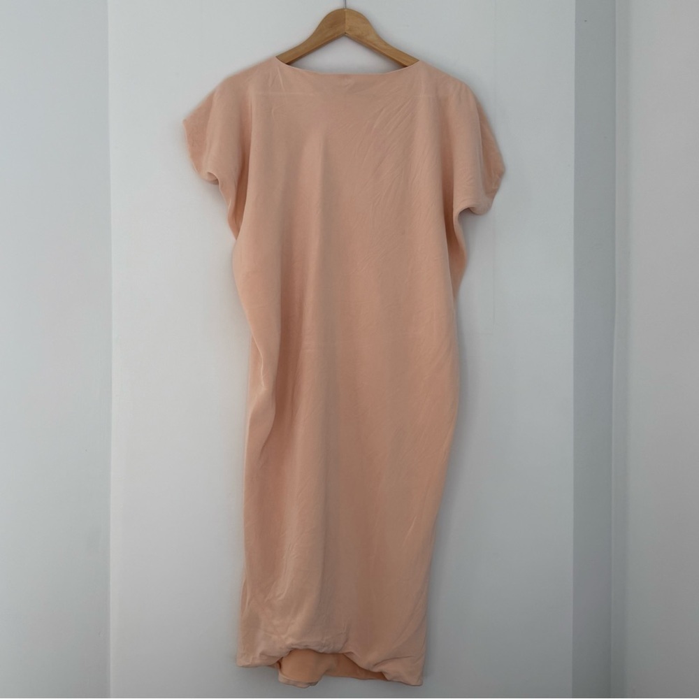 Emilio de la Morena powder pink silk cap sleeve midi dress - Small - Picture 4 of 6